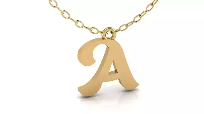 Alphabet Pendant A