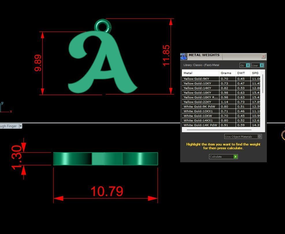 Alphabet Pendant A 3D print model_1