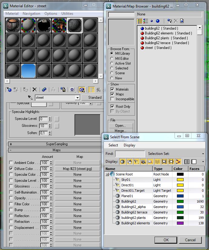 Building Collection 61-64 Low-poly 3D model_46