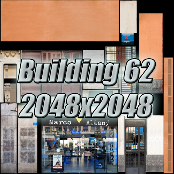 Building Collection 61-64 Low-poly 3D model_45