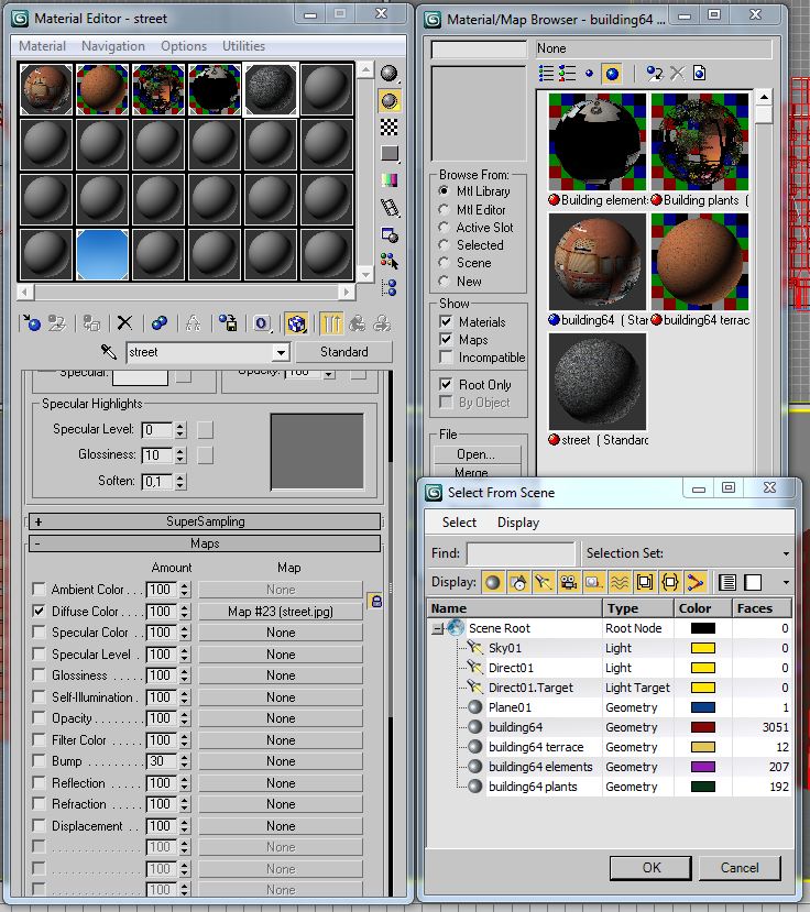 Building Collection 61-64 Low-poly 3D model_65