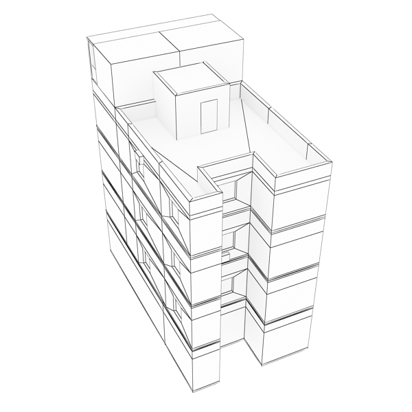 Building Collection 61-64 Low-poly 3D model_48