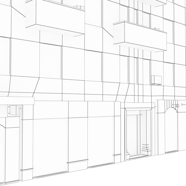 Building Collection 61-64 Low-poly 3D model_68