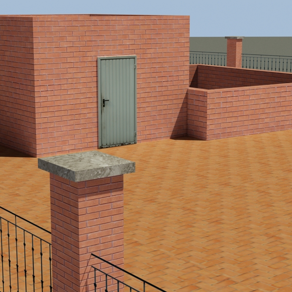Building Collection 61-64 Low-poly 3D model_12