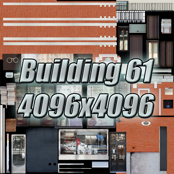 Building Collection 61-64 Low-poly 3D model_31