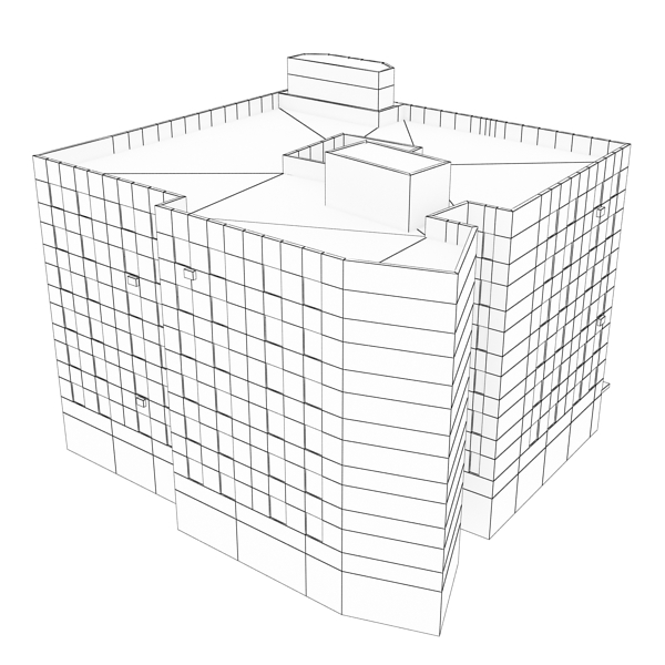 Building Collection 61-64 Low-poly 3D model_69