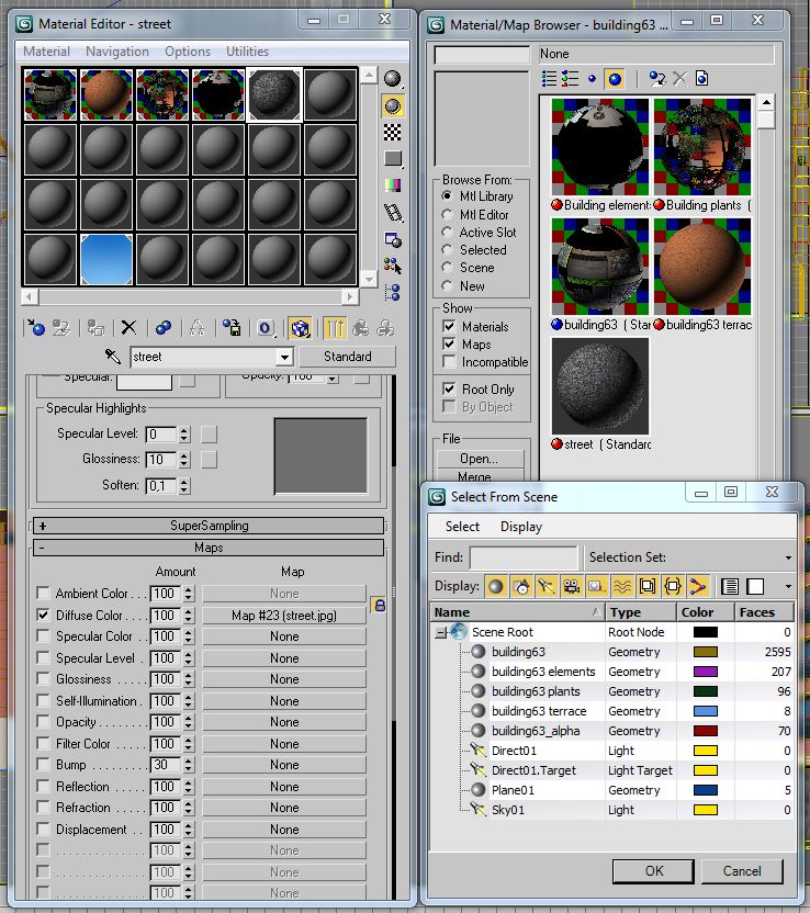 Building Collection 61-64 Low-poly 3D model_50