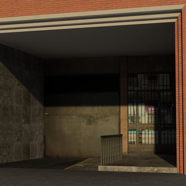 Building Collection 61-64 Low-poly 3D model_9