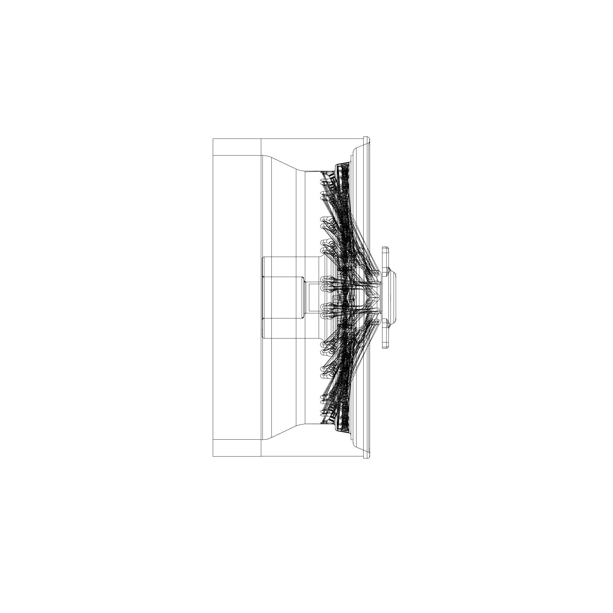 Wire spoke wheel with white wall tire 3D print model_8