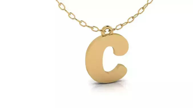 Alphabet Pendant C