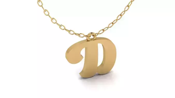 Alphabet Pendant D