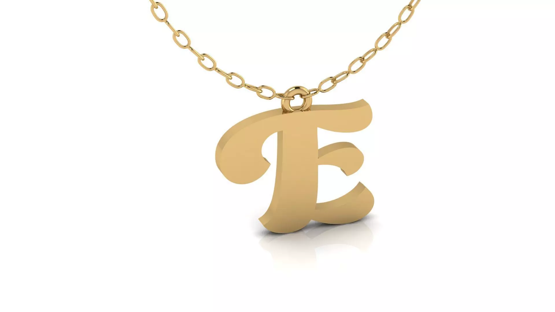 Alphabet Pendant E 3D print model_0