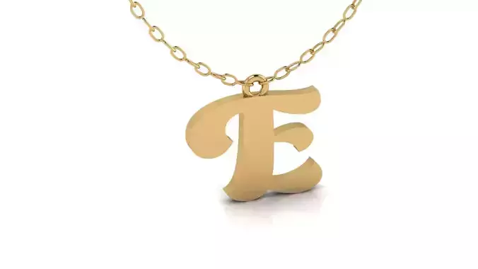 Alphabet Pendant E