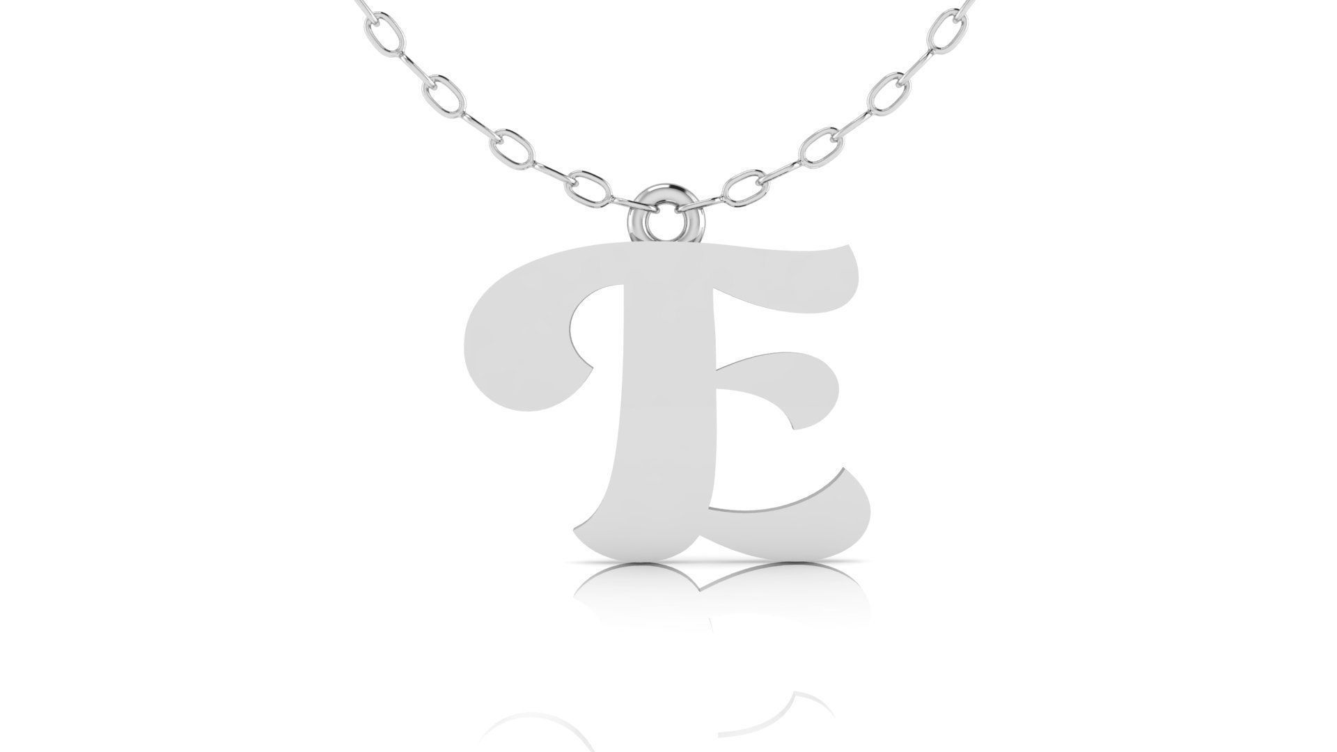 Alphabet Pendant E 3D print model_8