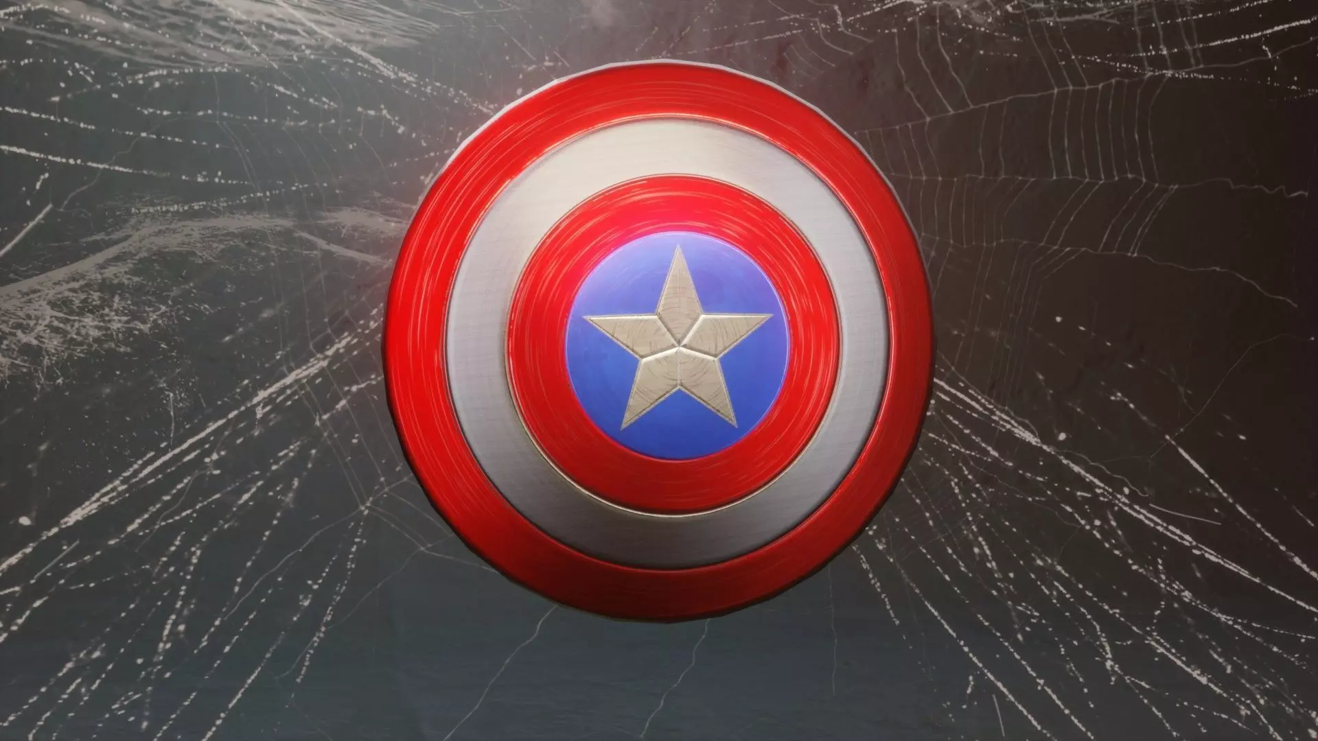 Capitan America Shield Free low-poly 3D model_0