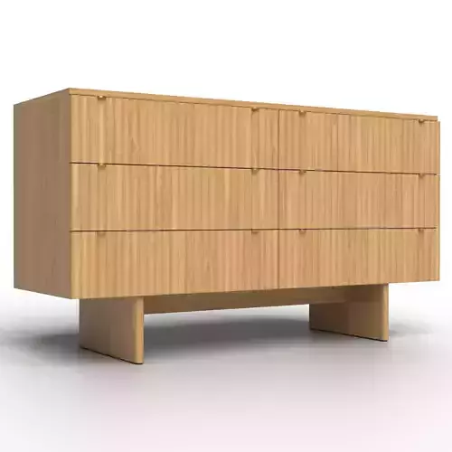 Murmur 6 Drawer Dresser Low-poly 3D model