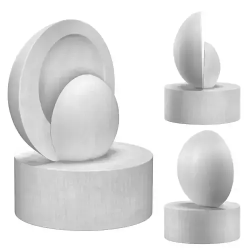 sculpture opening in white