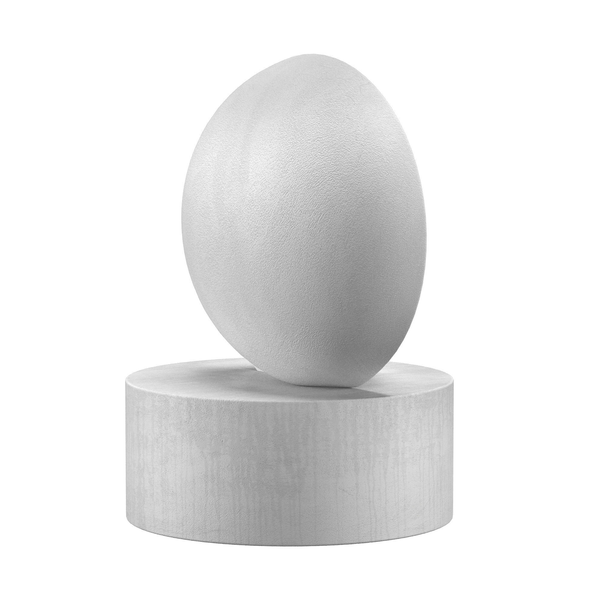 sculpture opening in white 3D model_2