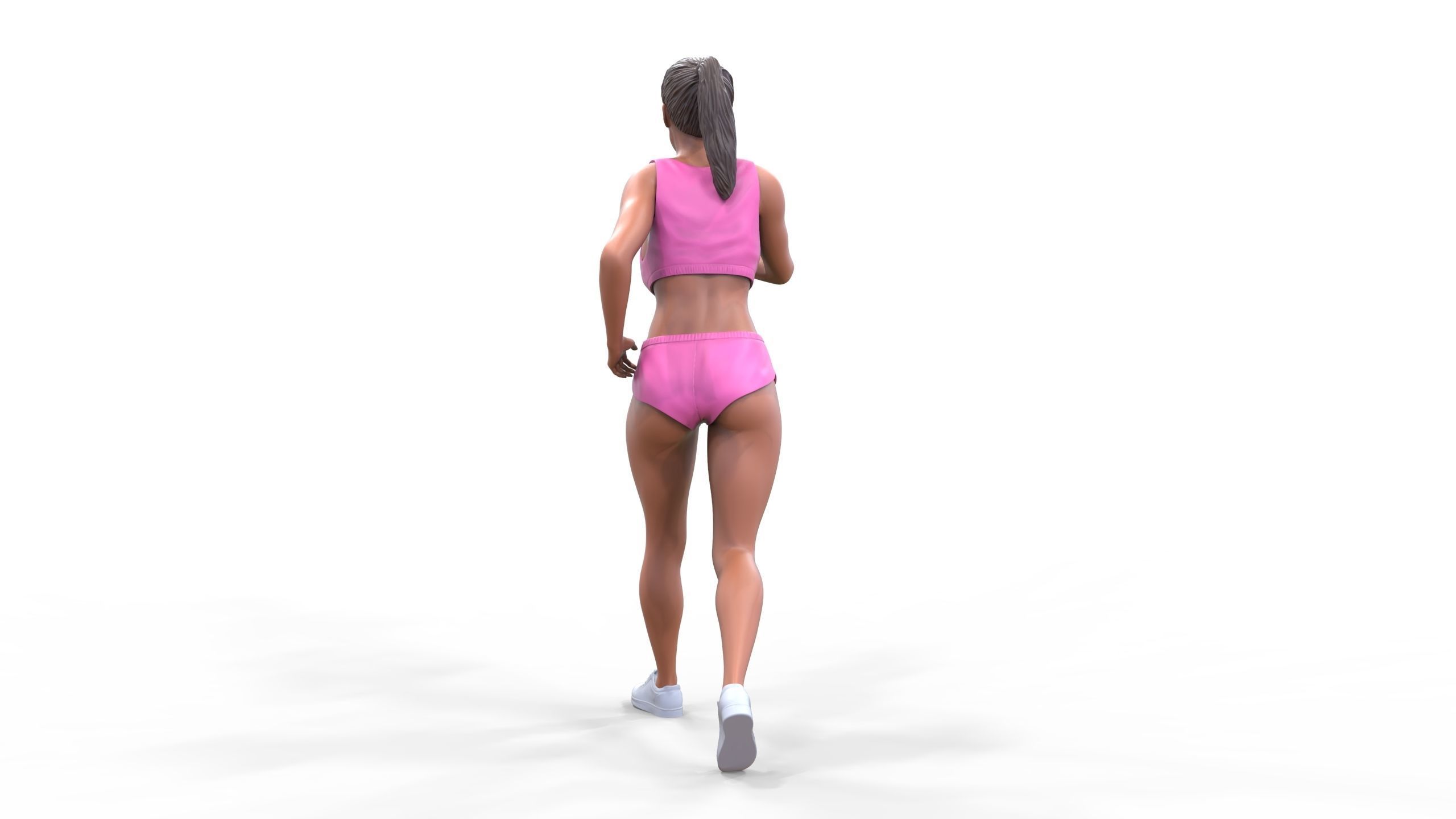 Woman Running with Athletic Outfits 3D print model 3D print model_13