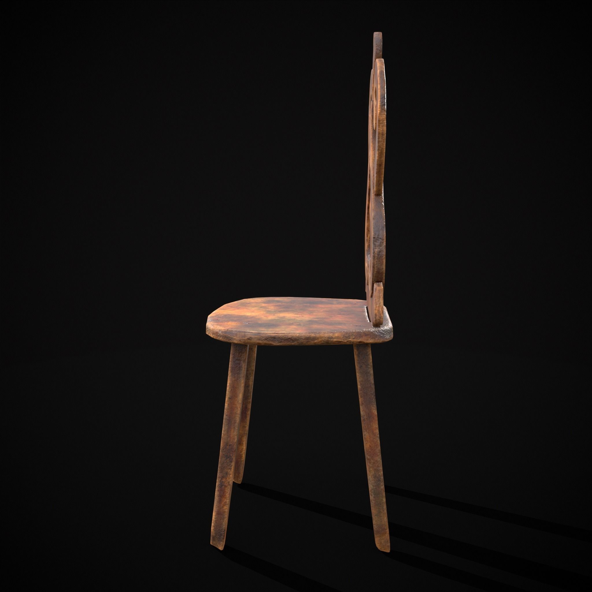 Rich Design Chair Low-poly 3D model_7