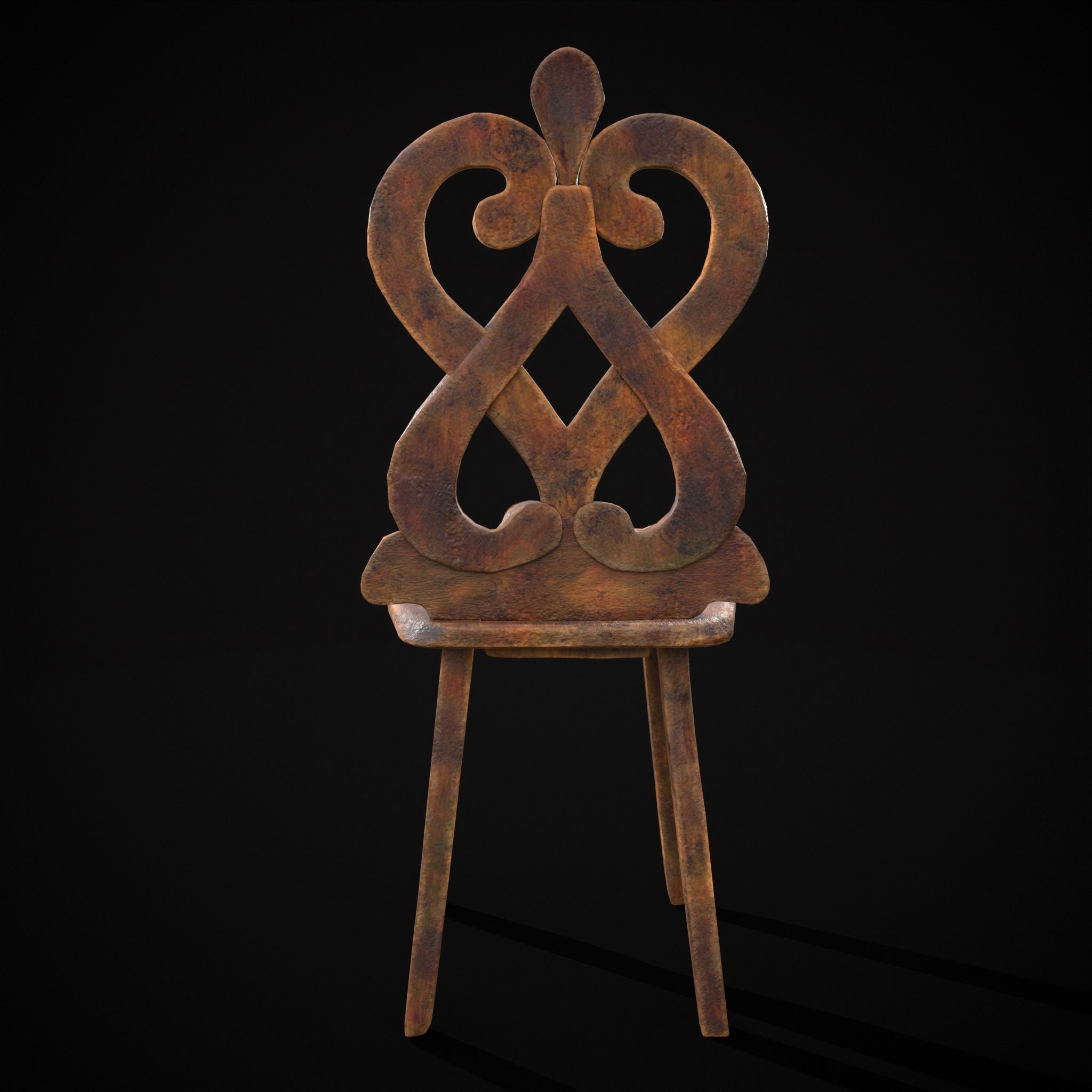 Rich Design Chair Low-poly 3D model_11