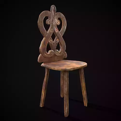 Rich Design Chair Low-poly 3D model