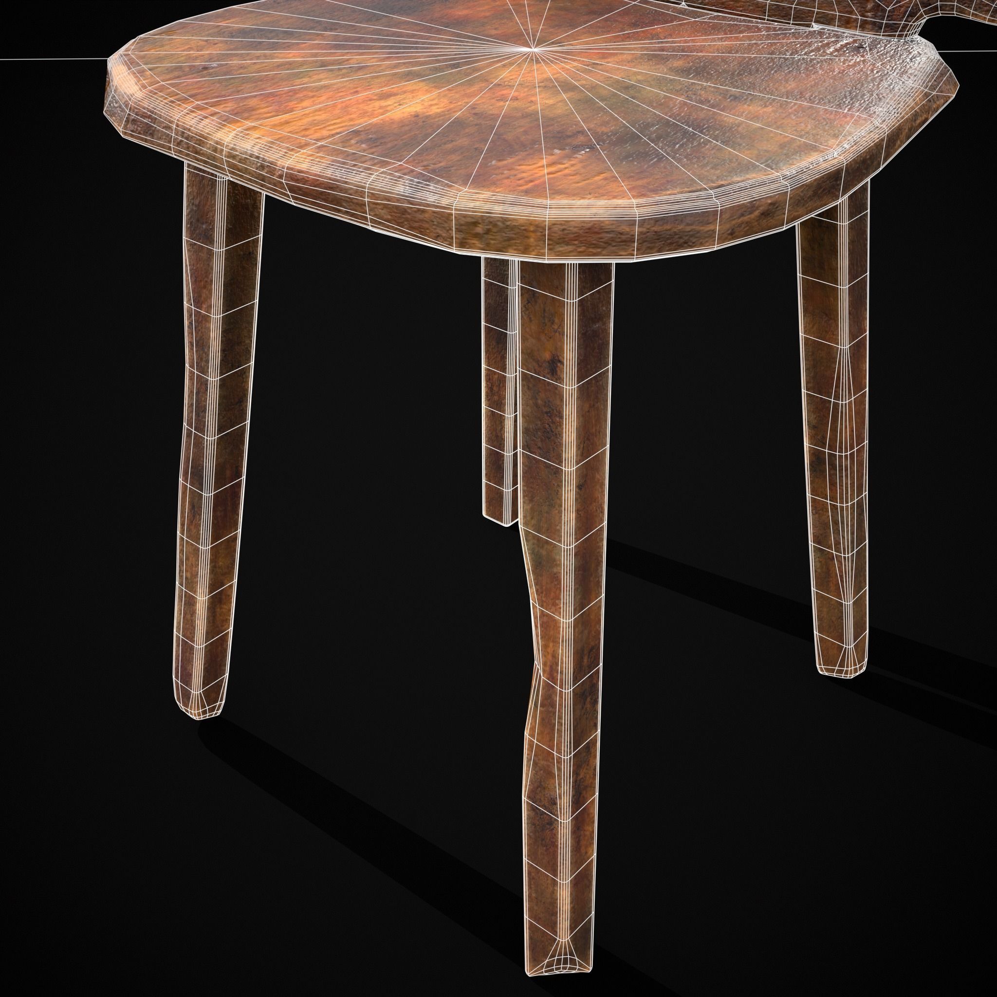 Rich Design Chair Low-poly 3D model_16