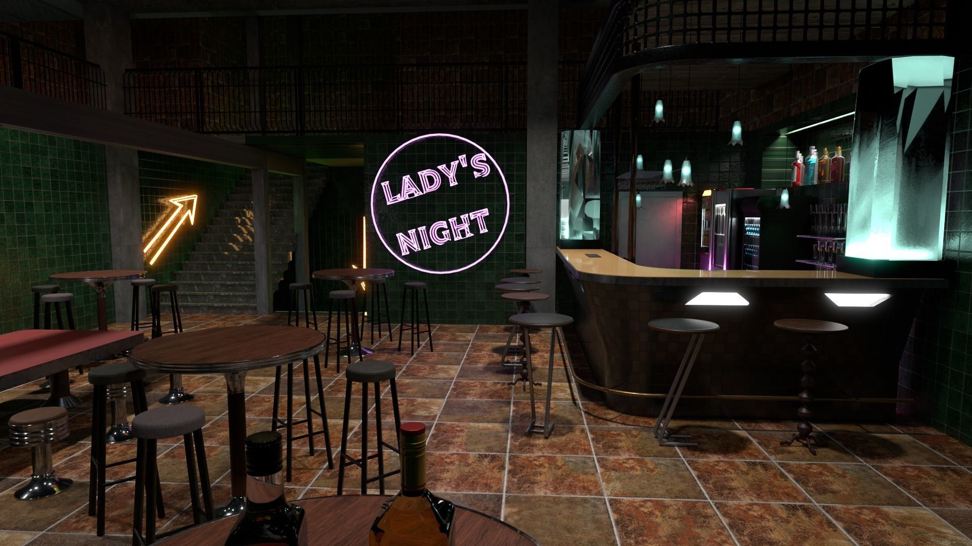 The bar 3D model_2