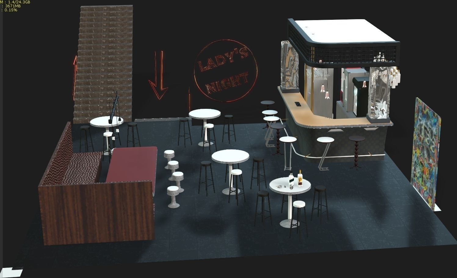 The bar 3D model_13