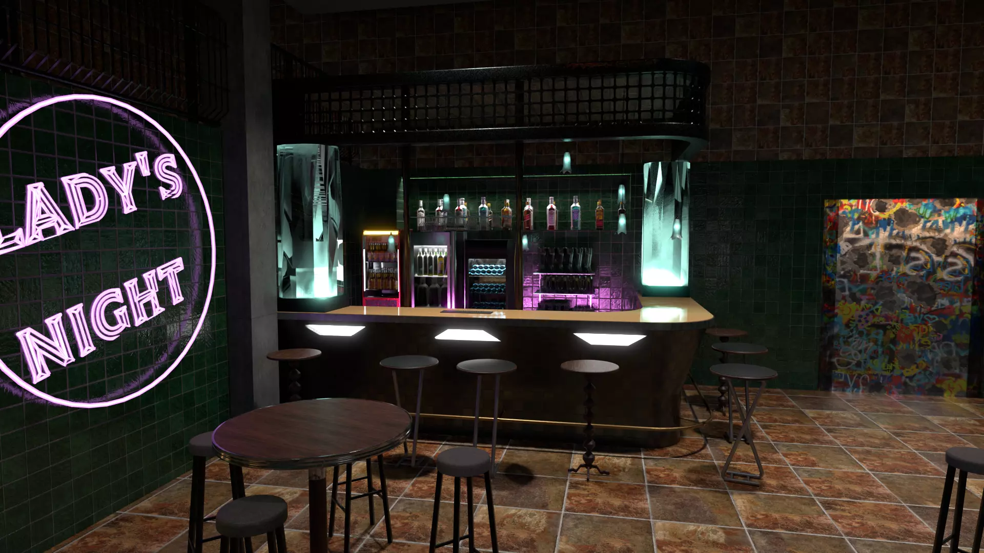 The bar 3D model_0