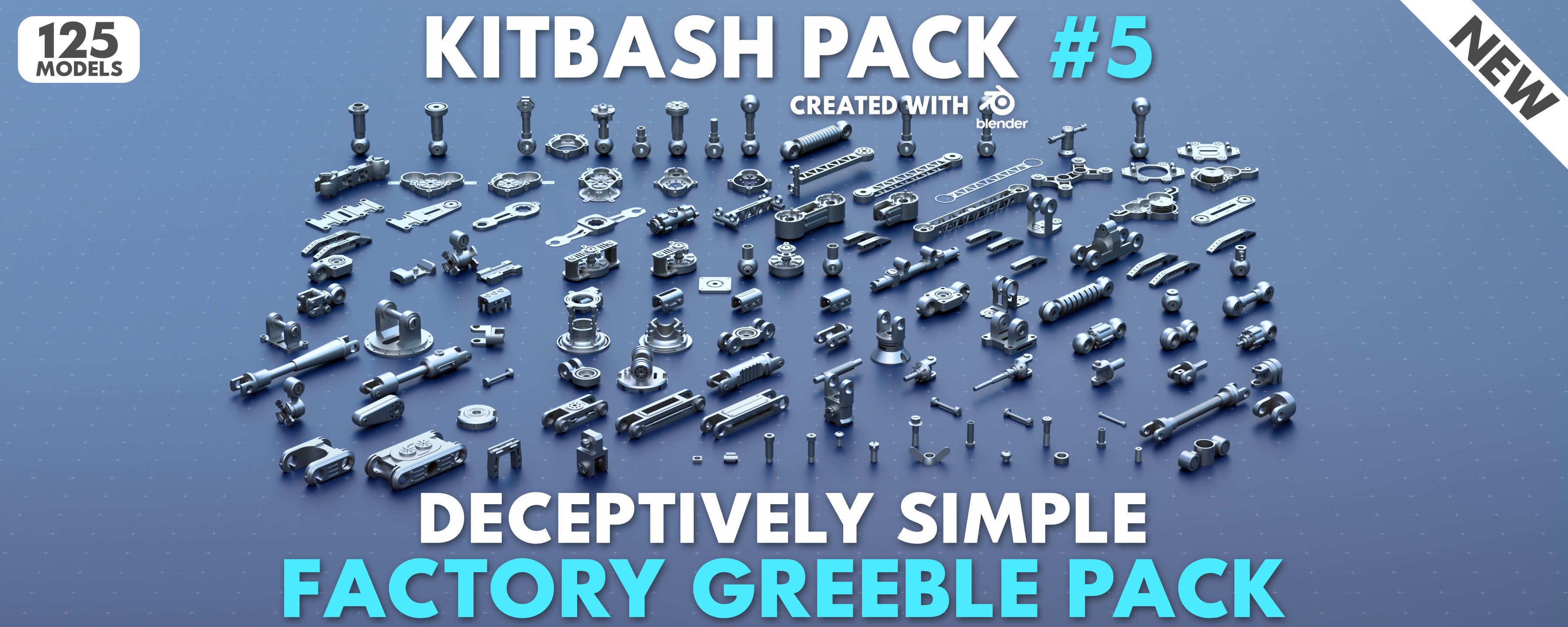 Factory Greeble Kitbash Bundle 250 Models 3D model_1