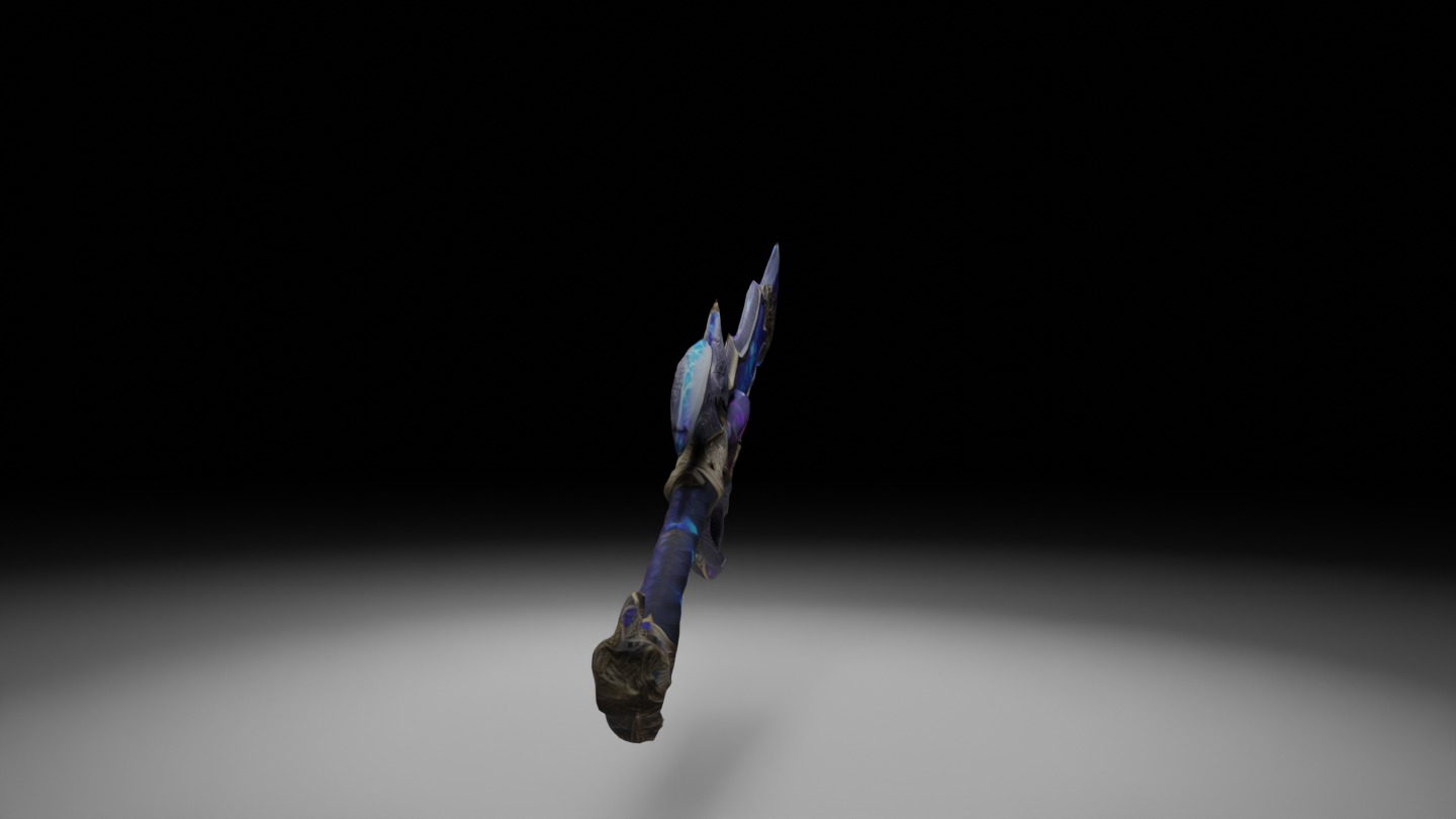 Dragon Sword Realistic Obsidian Runeblade of the Dragons Heart 3D model_4