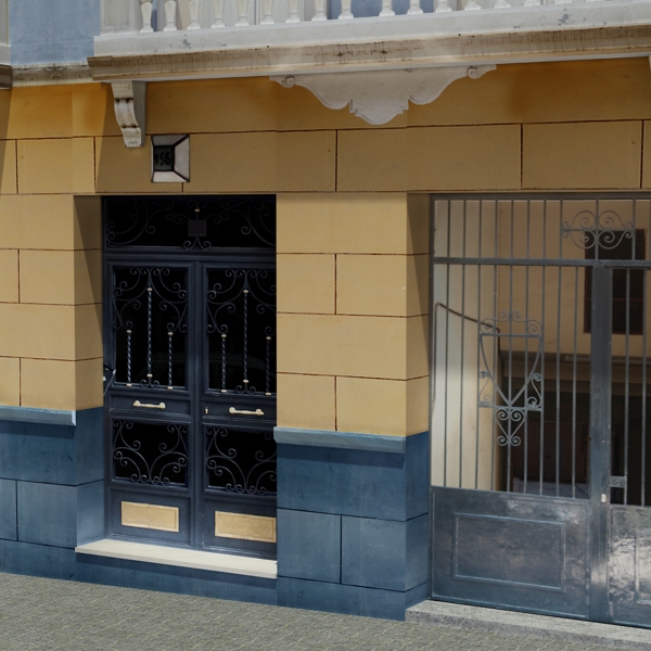 Building Collection 65-68 Low-poly 3D model_61