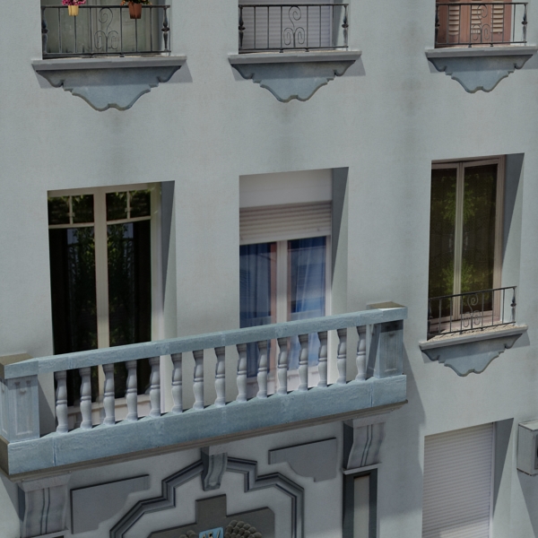 Building Collection 65-68 Low-poly 3D model_44