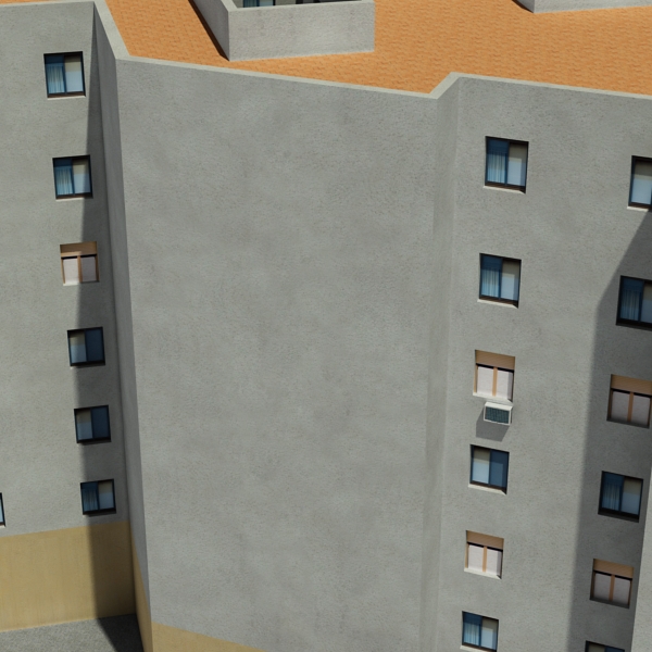 Building Collection 65-68 Low-poly 3D model_14