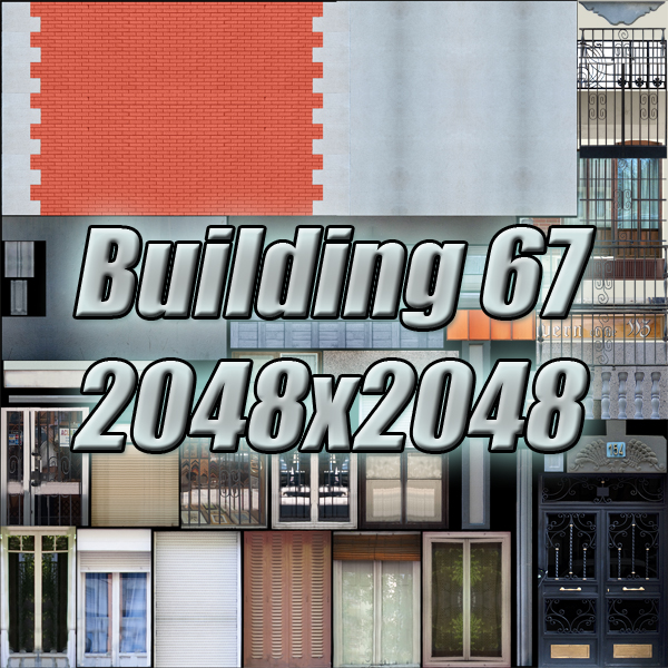 Building Collection 65-68 Low-poly 3D model_52
