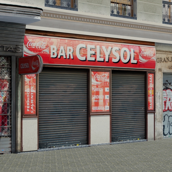 Building Collection 65-68 Low-poly 3D model_9