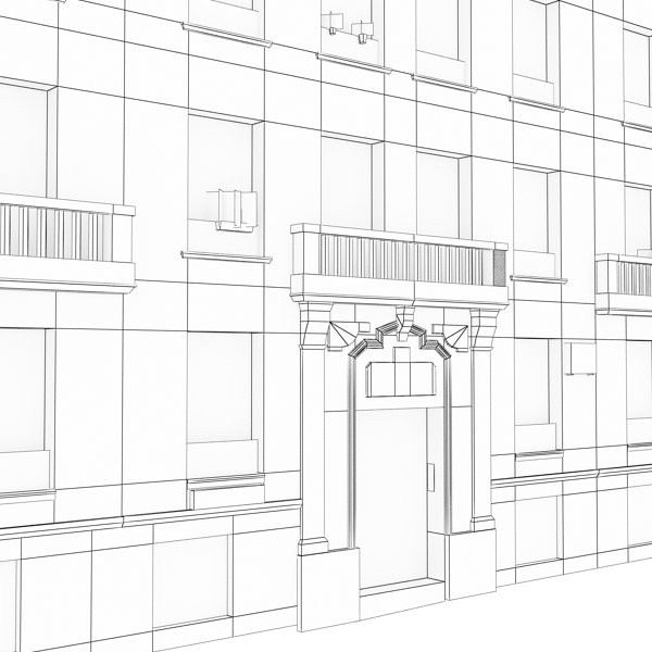 Building Collection 65-68 Low-poly 3D model_55