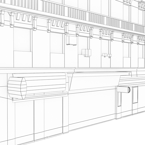 Building Collection 65-68 Low-poly 3D model_19