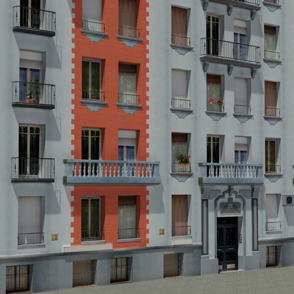 Building Collection 65-68 Low-poly 3D model_41