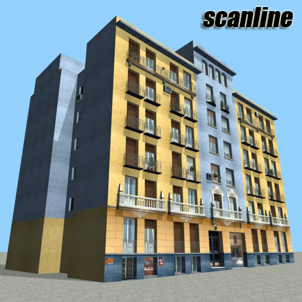 Building Collection 65-68 Low-poly 3D model_67
