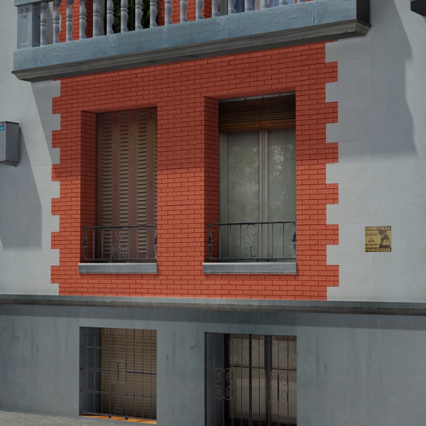 Building Collection 65-68 Low-poly 3D model_43