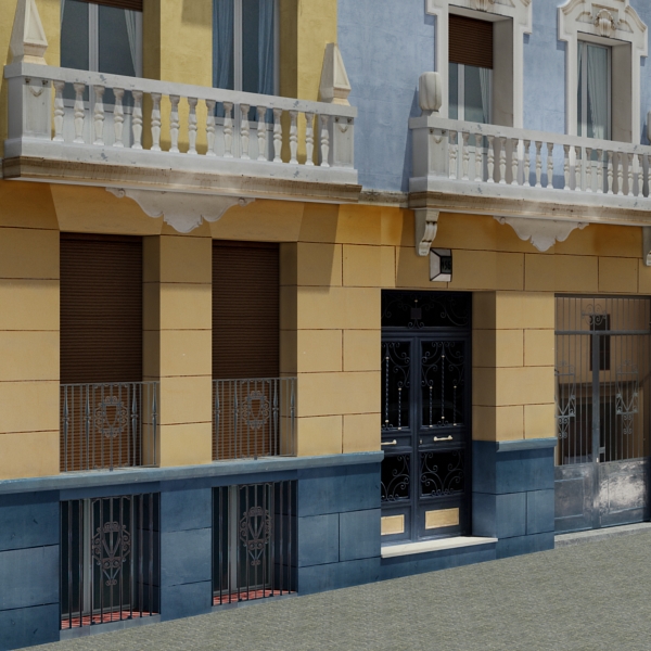 Building Collection 65-68 Low-poly 3D model_59