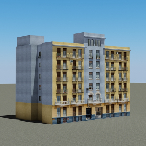 Building Collection 65-68 Low-poly 3D model_57