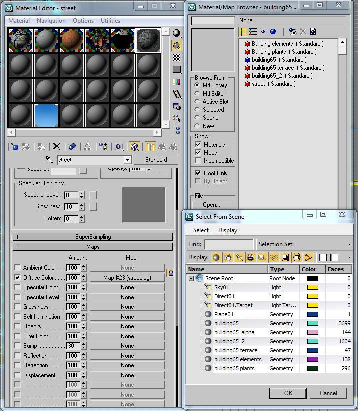 Building Collection 65-68 Low-poly 3D model_17