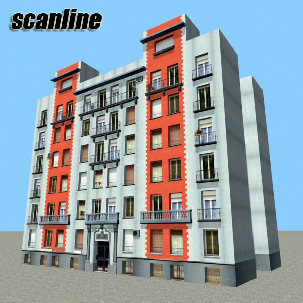 Building Collection 65-68 Low-poly 3D model_50