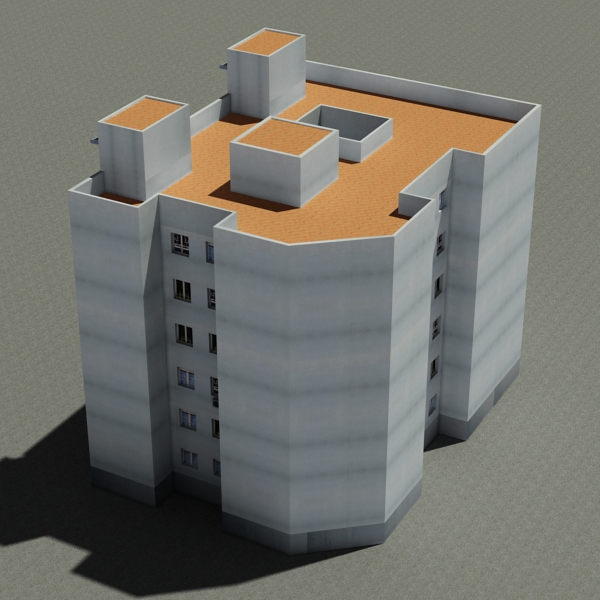 Building Collection 65-68 Low-poly 3D model_39