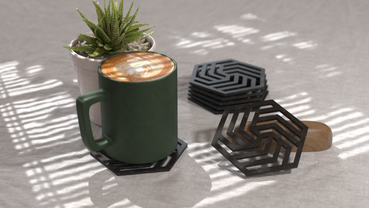 COASTERS  3D print model_16