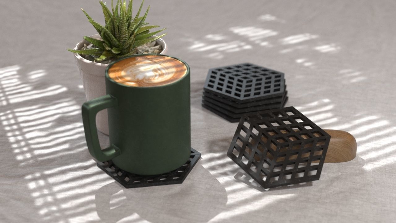 COASTERS  3D print model_15