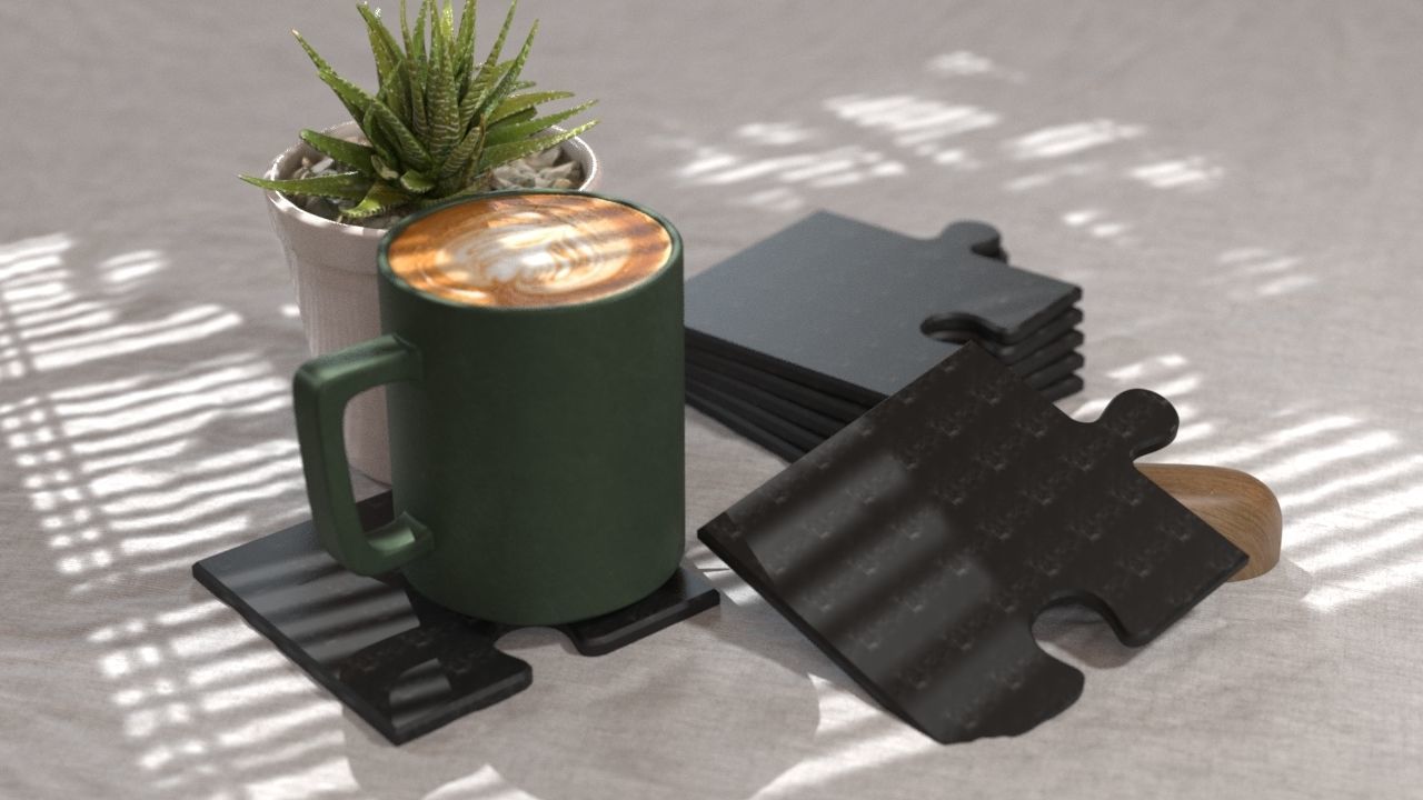 COASTERS  3D print model_43